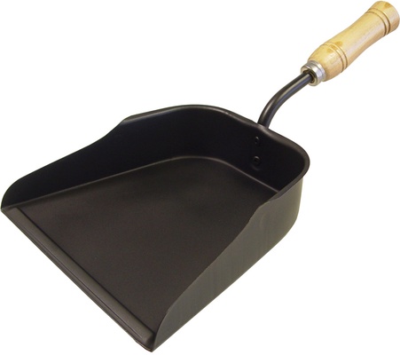 Recogedor Metalico con Mango de Madera 24x23 cm