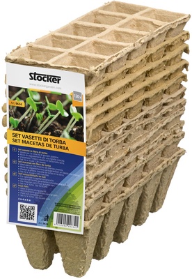 Set 12 Uds Semillero Fibra Turba Biodegradables 10 Huecos