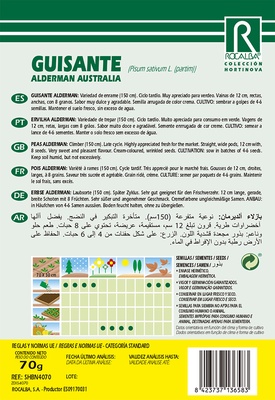 Semilla Guisante Alderman Australia 250 gr