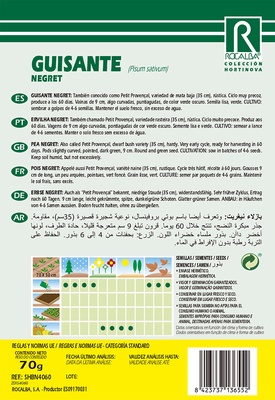 Semilla Guisante Negret 250 gr