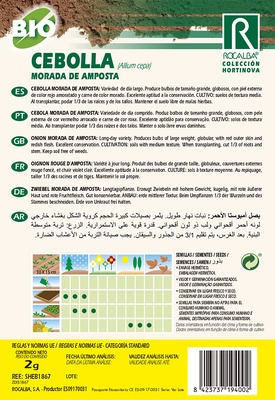 Semilla Ecologica Cebolla Morada de Amposta