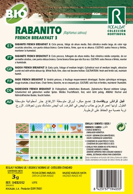Semilla Ecologica Rabanito French Breakfast 3