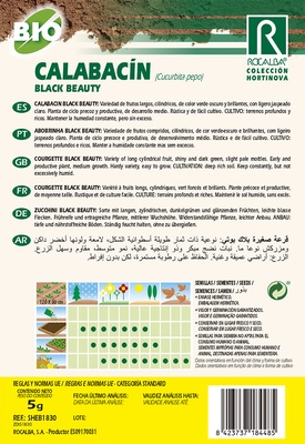 Semilla Ecologica Calabacin Black Beauty