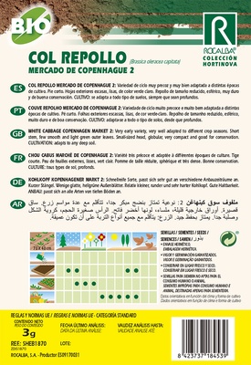 Semilla Ecologica Col Repollo Mercado de Copenhague 2