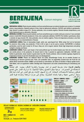 Semilla Berenjena Carina