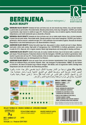 Semilla Berenjena Negra Belleza