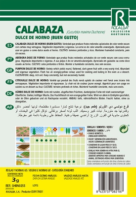 Semilla Calabaza Dulce de Horno 3 gr