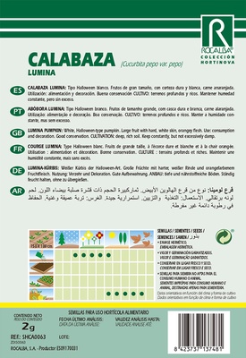 Semilla Calabaza Lumina 2 gr