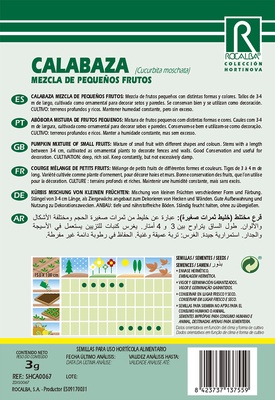 Semilla Calabaza Mezcla de Peque�os Frutos 3 gr