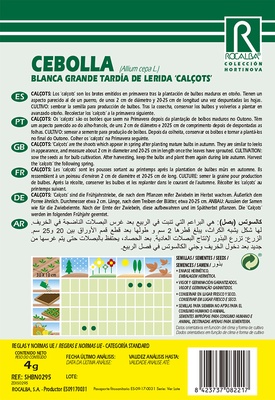 Semilla Cebolla Blanca Grande T. Lerida (Cal�ot)