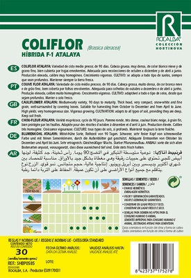 Semilla Profesional Coliflor Hibrida F1 Atalaya