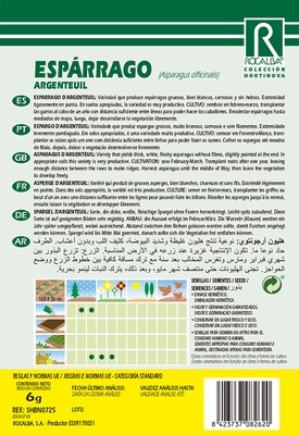 Semilla Esparrago Argenteuil  (blanco Grueso)