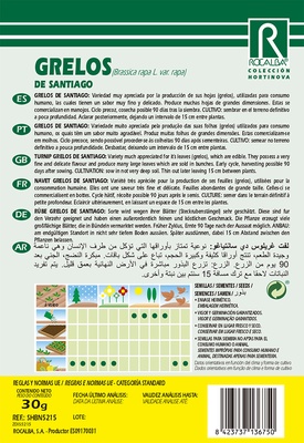 Semilla Nabo Grelo de Santiago 30 Gr