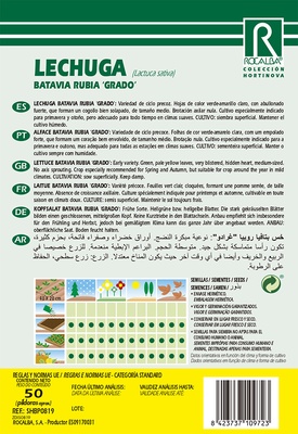 Semilla Profesional Lechuga Batavia Rubia de Grado
