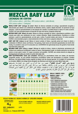 Semilla Mezcla Baby Leaf -lechugas de Cortar