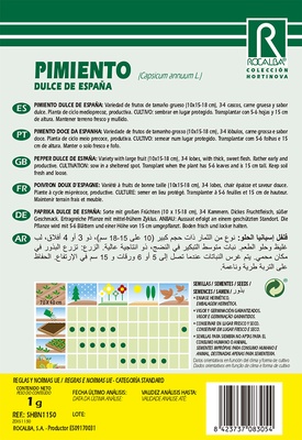 Semilla Pimiento Dulce de Espa�a
