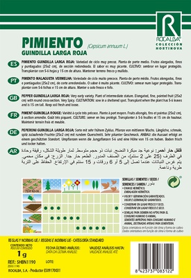 Semilla Pimiento Guindilla Roja