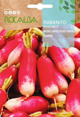 Semilla Rabanito Medio Largo Rojo Punta blanca