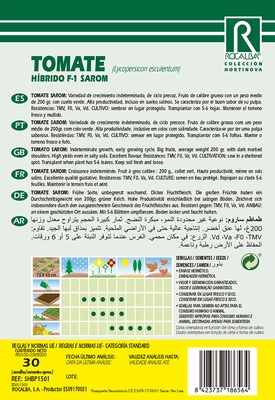 Semilla Profesional Tomate Hibrido F1 Sarom