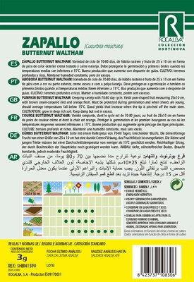 Semilla Calabaza Butternut Waltham