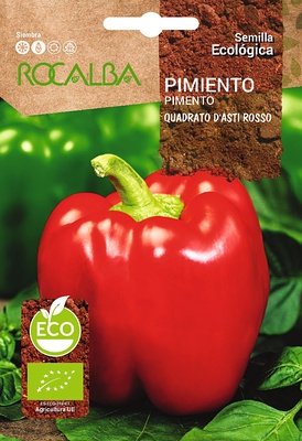 Semilla Ecologica Pimiento Quadrato Dasti Rosso