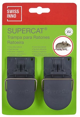 Trampa Ratones Plastico Supercat  blister 2 Piezas