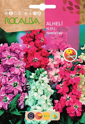 Semilla Alheli Cuarenteno Anual Doble, Variado Semilla Alheli Cuarenteno Anual Doble, Variado