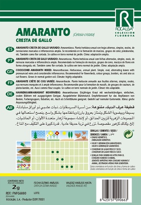Semilla Amaranto Cresta de Gallo Variado