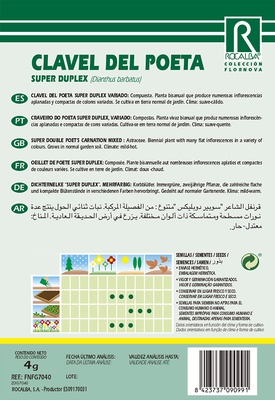 Semilla Clavel de Poeta Super Duplex Variado