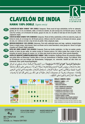 Semilla Clavelon Rosa de India Hawai 100% Doble
