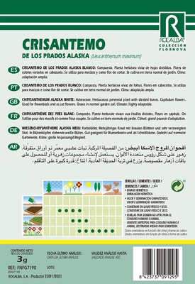 Semilla Crisantemo de los Prados Alaska Blanco