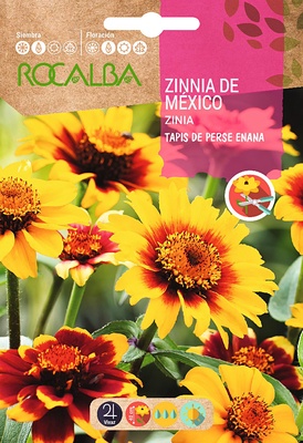 Semilla Zinia de Mexico Tapis de Perse Enana Variada Semilla Zinia de Mexico Tapis de Perse Enana Variada
