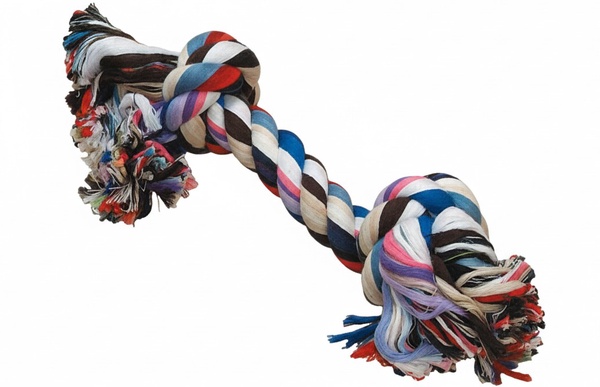 Mordedor Algodon 2 Nudos 25 cm. Mordedor Algodon 2 Nudos 25 cm.