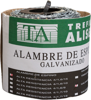 Alambre Espino Galvanizado 250 metros 1,6 mm
