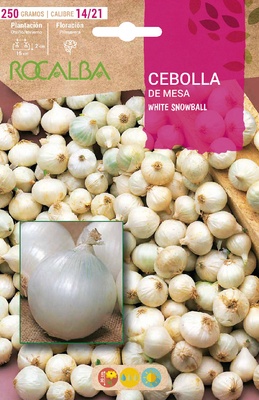 Semilla Bulbo Cebolla White Snowball Calibre 14/21 250 Gramos Semilla Bulbo Cebolla White Snowball Calibre 14/21 250 Gramos