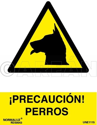 Se�al Cuidado con Perro 20x29x30