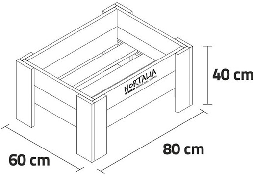 Mesa Cultivo Madera Gardenbrico M40