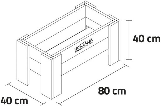 Mesa Cultivo Madera Gardenbrico S40