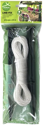 Kit 2 Piquetas Mas Cuerda Plantacion 25mt 3mm