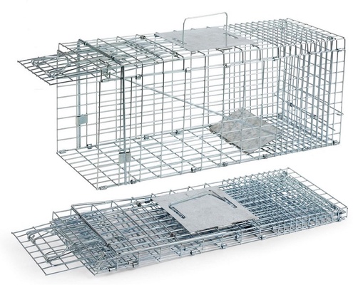 Jaula Trampa Plegable Mediana Galvanizada 23x66x26 Cm