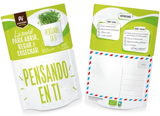 Postal Pensando en Ti -germinados Rucula