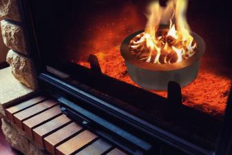 Quemador Pellet acero Inox Doble Capa C/cesta Recoge Cenizas Pb30