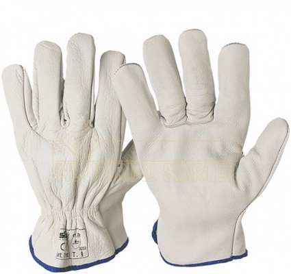 Guante Piel Flor Vacuno Blanco T8