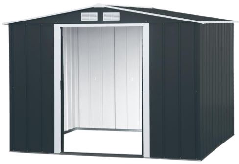 Caseta Metalica Jardin Duramax Modelo Eco 8x8 Gy