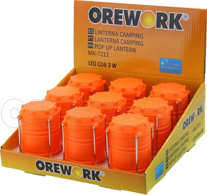 Linterna / Lampara Farolillo Camping Led Cob 3 W + Pilas Orework