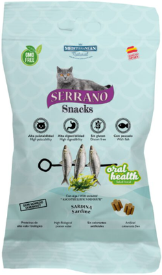 Snack Serrano Gatos Bolsa 50gr Sardina Salud Bucal