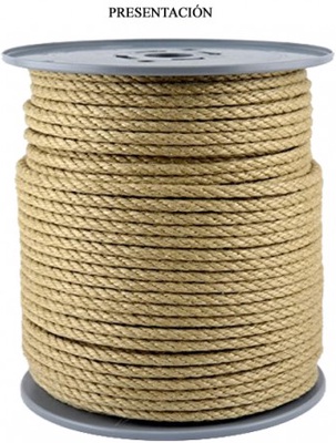 Cuerda Sisal Pita Ca�amo / Maroma 4 Cordones 6 mm ( Metro )