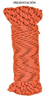 Cuerda Poliéster / Trenzado Color Naranja Fluor 3mm 20 metros Cuerda Poliéster / Trenzado Color Naranja Fluor 3mm 20 metros
