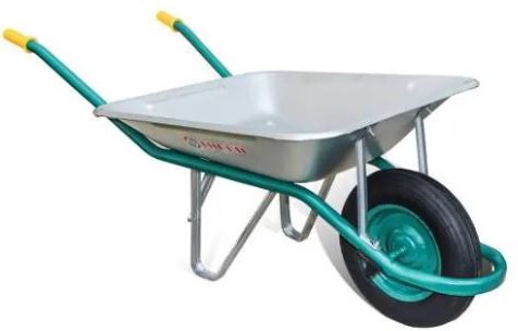 Carretillo Galvanizada Rueda Neumatica 60 Litros