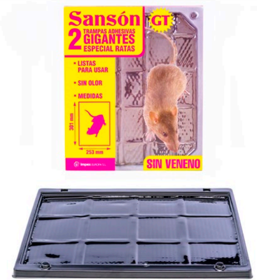 Sanson Trampas Adhesivas Gigantes para Ratas 2ud Sanson Trampas Adhesivas Gigantes para Ratas 2ud